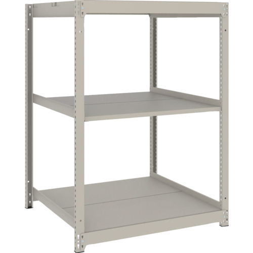 TRUSCO スチールラック 薄型ラック(耐荷重100Kg)1200×595×H1200 3段単体 ネオグレー ネオグレー UL4463 物流 保管用品 物品棚 軽量棚(代引不可)【送料無料】