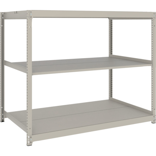 TRUSCO スチールラック 薄型ラック(耐荷重100Kg)1800×875×H1500 3段単体 ネオグレー ネオグレー UL5693 物流 保管用品 物品棚 軽量棚(代引不可)【送料無料】