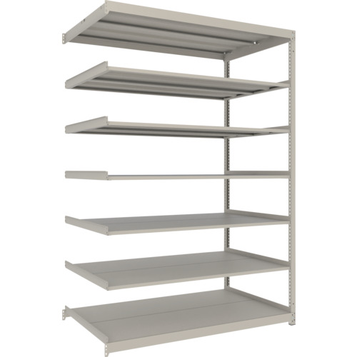 TRUSCO スチールラック 薄型ラック(耐荷重100Kg)1500×595×H2100 7段連結 ネオグレー ネオグレー UL7567B 物流 保管用品 物品棚 軽量棚(代引不可)【送料無料】