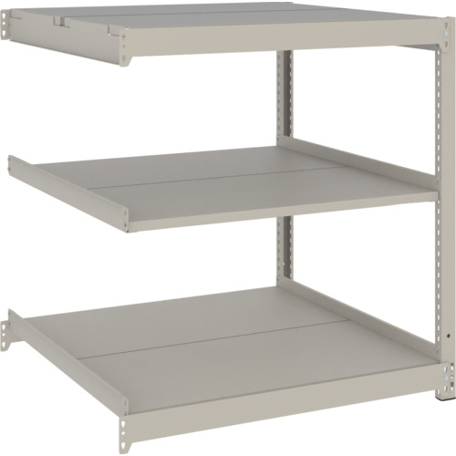 TRUSCO スチールラック 薄型ラック(耐荷重100Kg)900×875×H900 3段連結 ネオグレー ネオグレー UL3393B 物流 保管用品 物品棚 軽量棚(代引不可)【送料無料】