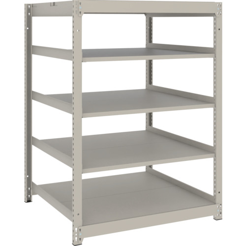 TRUSCO スチールラック 薄型ラック(耐荷重100Kg)1200×875×H1200 5段単体 ネオグレー ネオグレー UL4495 物流 保管用品 物品棚 軽量棚(代引不可)【送料無料】