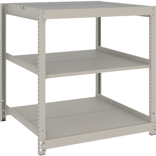 TRUSCO スチールラック 薄型ラック(耐荷重100Kg)1200×595×H900 3段単体 ネオグレー ネオグレー UL3463 物流 保管用品 物品棚 軽量棚(代引不可)【送料無料】