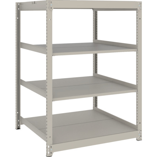 TRUSCO スチールラック 薄型ラック(耐荷重100Kg)1200×875×H1200 4段単体 ネオグレー ネオグレー UL4494 物流 保管用品 物品棚 軽量棚(代引不可)【送料無料】