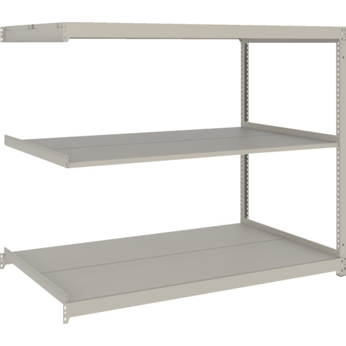 TRUSCO スチールラック 薄型ラック(耐荷重100Kg)1500×595×H1200 3段連結 ネオグレー ネオグレー UL4563B 物流 保管用品 物品棚 軽量棚(代引不可)【送料無料】
