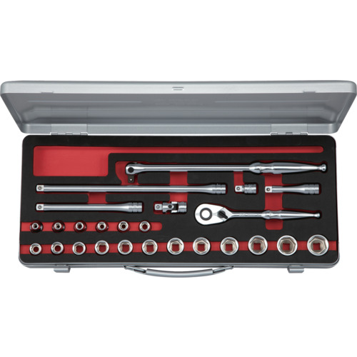 KTC 9.5sq.ソケットセット(六角)[25点] TB325A 手作業工具 ソケットレンチ ソケットレンチセット(代引不可)【送料無料】
