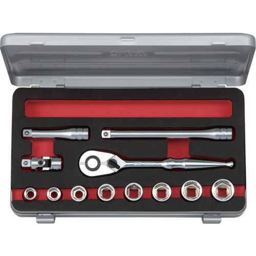 KTC 9.5sq.ソケットセット(六角)インチサイズ[12点] TB312BA 手作業工具 ソケットレンチ ソケットレンチセット(代引不可)【送料無料】