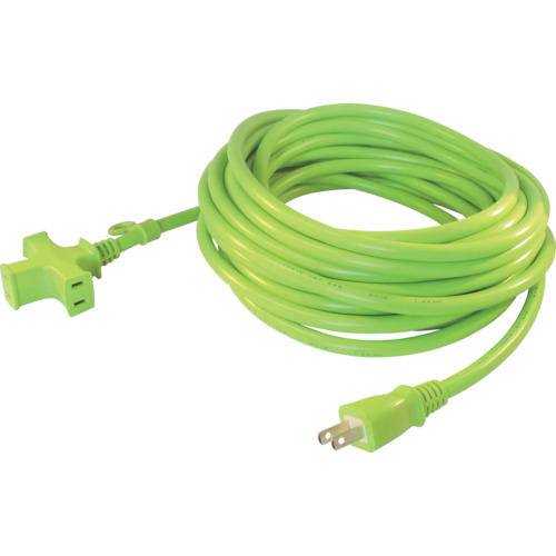 正和電工 トライアングルマルチタップ 125V-15A 10m 緑 VCTM10GN 工事 照明用品 コードリール 延長コード 延長コード(代引不可)
