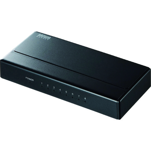 SANWA ギガビット対応スイッチングハブ(8ポート マグネット付き) LANGIGAP801BK オフィス 住設用品 OA用品 ケーブル(代引不可)【送料無料】