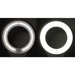 SK アーム式LED拡大鏡 無段階調光機能付 2倍 Φ116mm LS2125AD 測定 計測用品 光学 精密測定機器 照明拡大鏡(代引不可)【送料無料】_1
