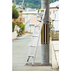 ハセガワ 電柱昇降用1連はしご 1.83m 安全ベルト、バンド付 LQ118BA 工事 照明用品 はしご 脚立 はしご(代引不可)【送料無料】_1