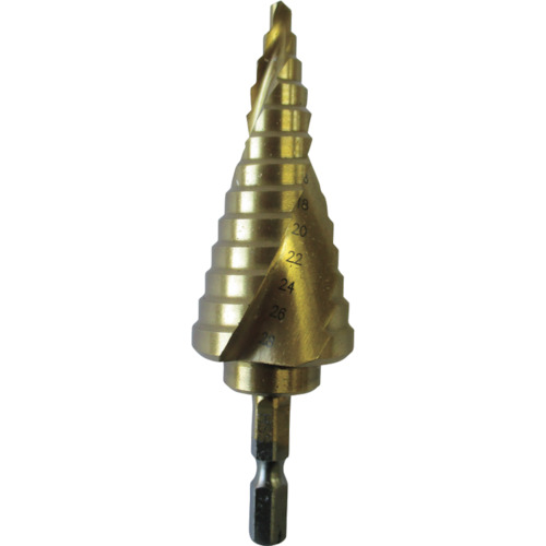 ライト 六角軸スパイラルチタンLST-428 LST428 切削工具 穴あけ工具 ステップドリル(代引不可)【送料無料】