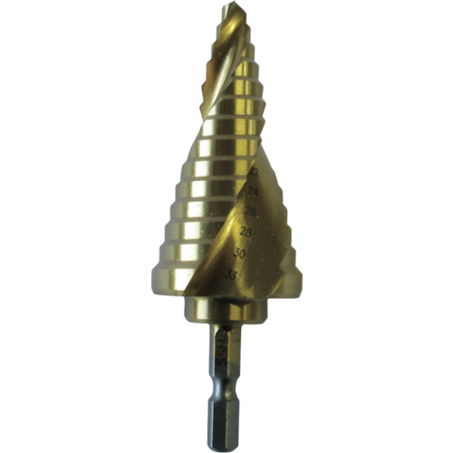 ライト 六角軸スパイラルチタンLST-633 LST633 切削工具 穴あけ工具 ステップドリル(代引不可)【送料無料】