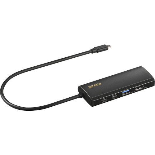 BUFFALO Type-C接続 ドッキングステーション PD対応 HDMI出力 ブラック LUDU3CGHDBK オフィス 住設用品 OA用品 ケーブル(代引不可)【送料無料】