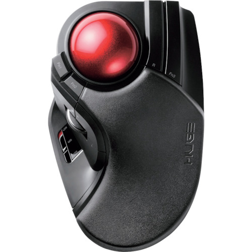 ELECOM ワイヤレストラックボール(人差し指 中指操作タイプ) MHT1DRBK オフィス 住設用品 OA用品 マウス(代引不可)【送料無料】