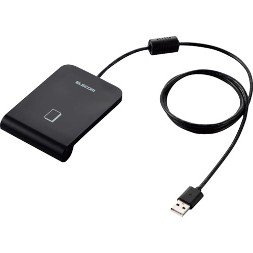 ELECOM ICカードリーダライタ 非接触式 ケーブル1m ブラック MRICA001BK オフィス 住設用品 OA用品 メモリ(代引不可)【送料無料】