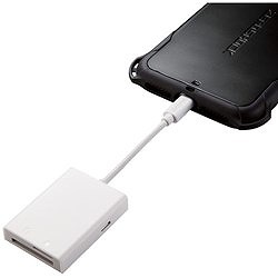 ELECOM Lightningカードリーダー SD+microSD対応 Type-C変換アダプタ ケーブル7cm MRLC201WH オフィス 住設用品 OA用品 メモリ(代引不可)【送料無料】_4