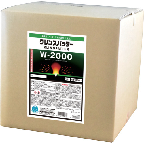 イチネンケミカルズ クリンスパッター W-2000 18Kg 20687 化学製品 化学製品 スパッタ付着防止剤(代引不可)【送料無料】