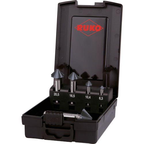 RUKO 不等分割4枚刃カウンターシンク 4S 「アルティメットカット」 5本組セット ルナテックコーティング 102891PRO 切削工具 面取り工具 カウンターシンク(代引不可)【送料無料】