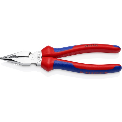 KNIPEX ニードルノーズペンチ コンフォートハンドル クロムメッキ仕上げ 185mm 825185 手作業工具 プライヤー ニッパ ピンセット ペンチ(代引不可)【送料無料】