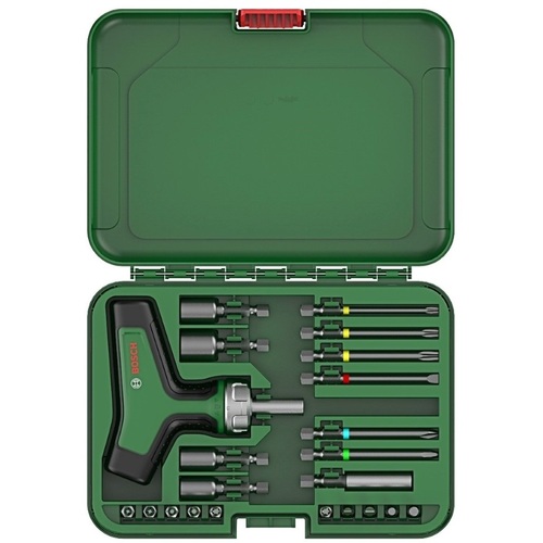 ボッシュ Tハンドルラチェットドライバーセット 22ピース 1600A02Z9T 手作業工具 ドライバー 六角棒レンチ 差替式ドライバー(代引不可)【送料無料】
