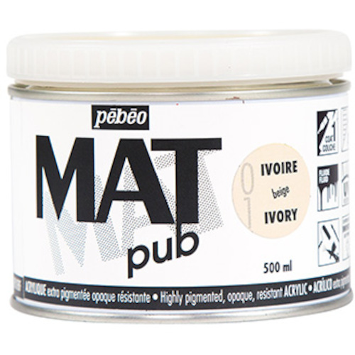 Pebeo マットピュブ 500ml NO.01 アイボリーベージュ 257001 工事 照明用品 塗装 内装用品 塗料(代引不可)【送料無料】