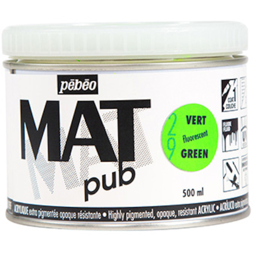Pebeo マットピュブ 500ml NO.29 フルレセントグリーン 257029 工事 照明用品 塗装 内装用品 塗料(代引不可)【送料無料】