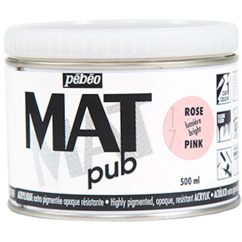 Pebeo マットピュブ 500ml NO.17 ブライトピンク 257017 工事 照明用品 塗装 内装用品 塗料(代引不可)【送料無料】