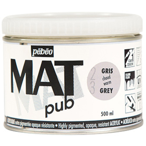 Pebeo マットピュブ 500ml NO.23 ウォームグレイ 257023 工事 照明用品 塗装 内装用品 塗料(代引不可)【送料無料】