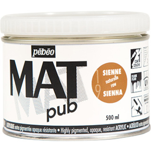 Pebeo マットピュブ 500ml NO.19 ローシェンナ 257019 工事 照明用品 塗装 内装用品 塗料(代引不可)【送料無料】