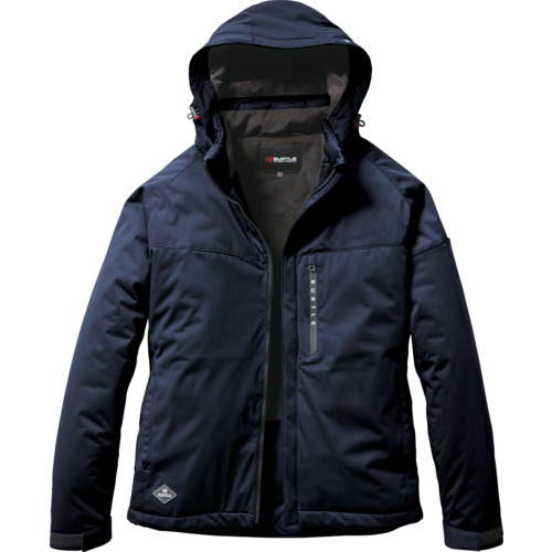 BURTLE ストレッチフーディ防寒ジャケット3260-3-Mネイビー 32603M 環境改善用品 寒さ対策用品 防寒着(代引不可)【送料無料】