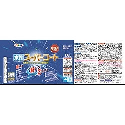アサヒペン 水性スーパーコート 1.6L 白 415219 工事 照明用品 塗装 内装用品 塗料(代引不可)【送料無料】_1