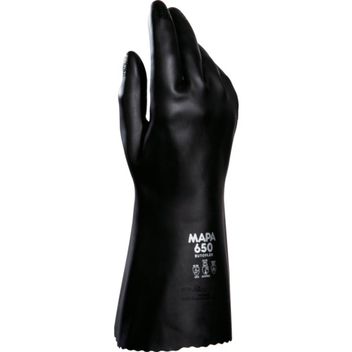 MAPA 耐薬品ブチルゴム手袋 BUTOFLEX650 Lサイズ 34650009 保護具 作業手袋 耐薬品 耐溶剤手袋(代引不可)【送料無料】