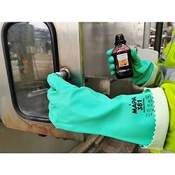 MAPA 耐油 耐薬品ニトリル手袋 ULTRANITRIL381 Mサイズ(12双入り) 34381048 保護具 作業手袋 耐薬品 耐溶剤手袋(代引不可)【送料無料】