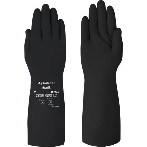 Ansell 耐薬品手袋 アルファテック 38-001 XL 3800110 保護具 作業手袋 耐薬品 耐溶剤手袋(代引不可)【送料無料】