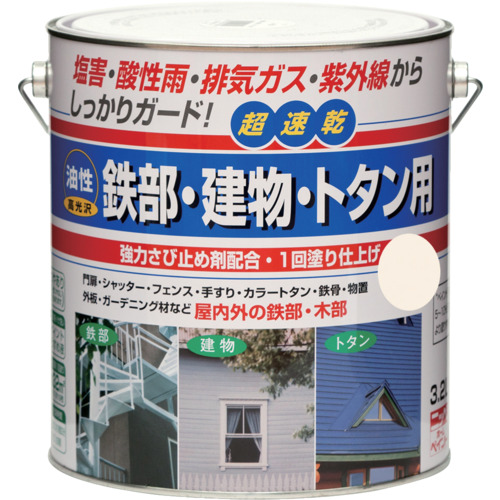 ニッぺ 油性鉄部 営造物 トタン用 3.2L 象牙色 HUB102-3.2 4976124215247 工事 ともし火装具 ペンキ塗り 室内装飾装具 えの具(代引不可)【貨物輸送無料】