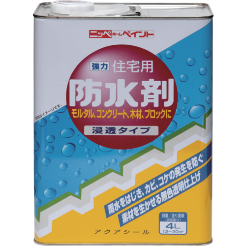 ニッぺ 住宅用防水剤 4L 透明 HR2002-4 4976124400612 工事 照明用品 塗装 内装用品 塗料(代引不可)【送料無料】