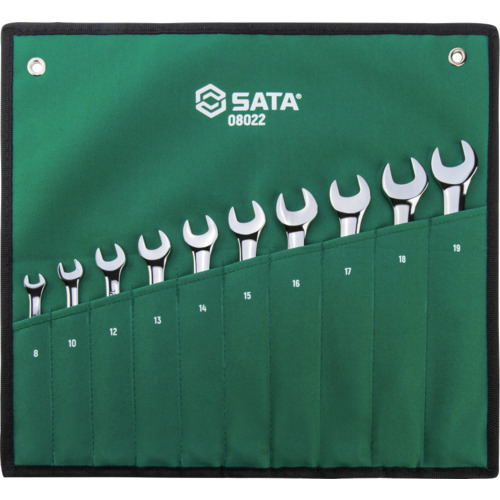 SATA コンビネーションレンチセット(10点) SATA社 手作業工具 レンチ スパナ プーラー コンビネーションスパナ 08022(代引不可)【送料無料】