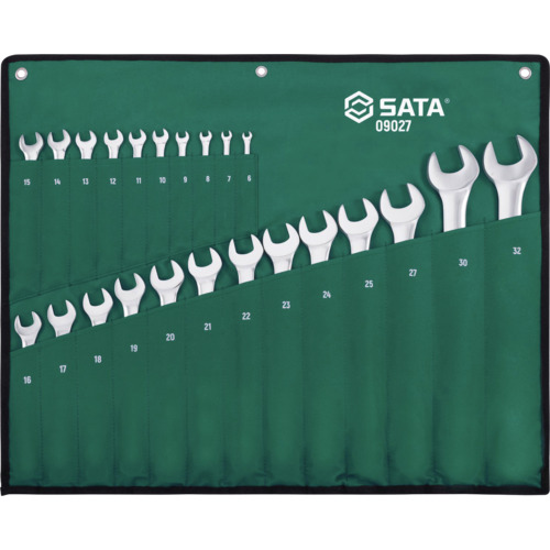 SATA コンビネーションレンチセット(23点) SATA社 手作業工具 レンチ スパナ プーラー コンビネーションスパナ 09027(代引不可)【送料無料】
