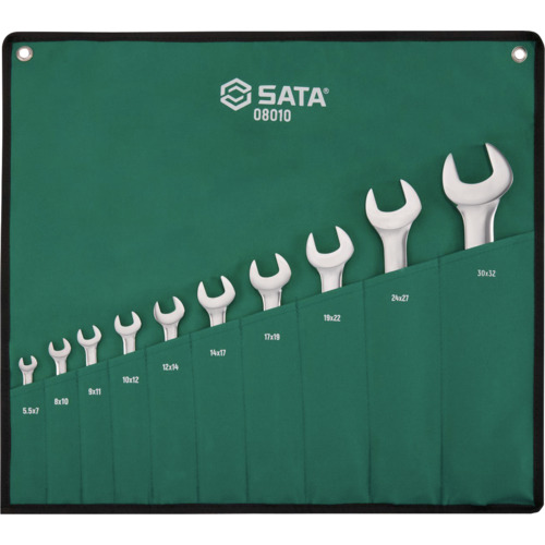 SATA 両口スパナセット(10点) SATA社 手作業工具 レンチ スパナ プーラー スパナ 08010(代引不可)【送料無料】