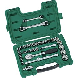 SATA 6角ソケットレンチセット 差込角12.7mm(33点) SATA社 手作業工具 ソケットレンチ ソケットレンチセット 09099(代引不可)【送料無料】_1