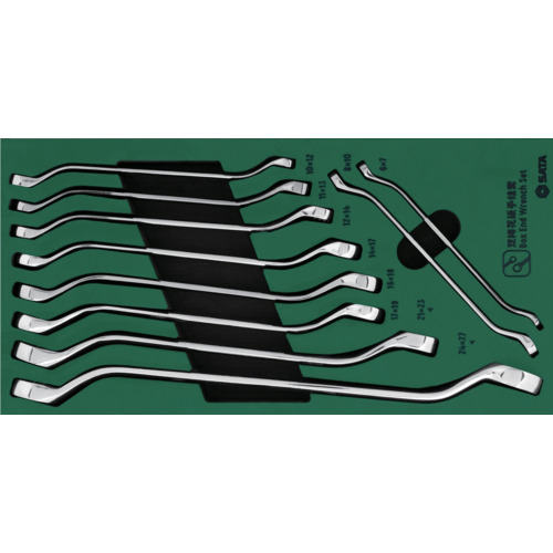 SATA 両口めがねレンチセット(10点)55° SATA社 手作業工具 レンチ スパナ プーラー めがねレンチ 09905(代引不可)【送料無料】