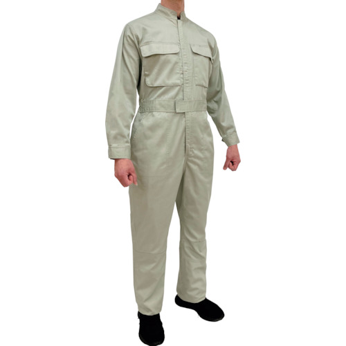 TEAGLES 綿混ツナギ モスグリーン M トーマセンイ 保護具 作業服 つなぎ服 3120(代引不可)【送料無料】
