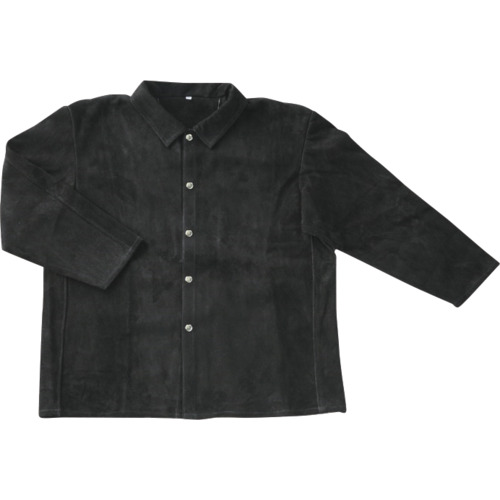 柏田 牛床革ジャンパー 黒 LL 柏田製作所 保護具 保護服 防護服 耐熱保護服 37B-LL(代引不可)【送料無料】