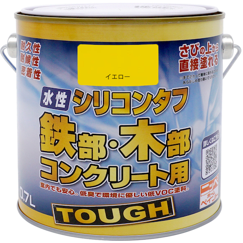 ニッぺ 水性シリコンタフ イエロー 1.6L ニッペホームプロダクツ 工事 照明用品 塗装 内装用品 塗料 4976124092954(代引不可)【送料無料】