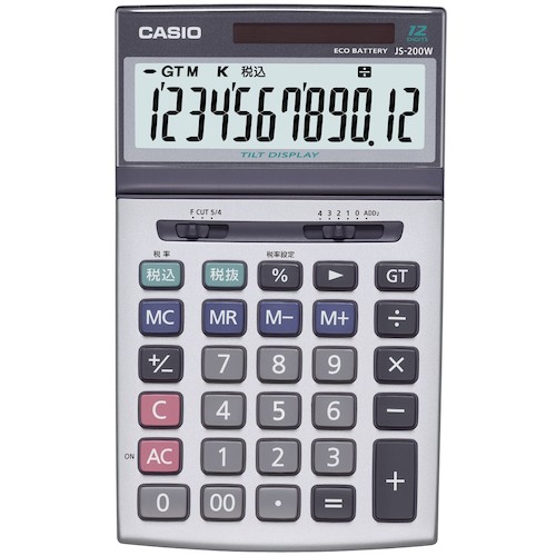 カシオ ジャストタイプ電卓 カシオ計算機 オフィス 住設用品 オフィス備品 電卓 JS-200W-N(代引不可)【送料無料】