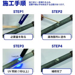 前田シェル UV硬化型漏洩補修材 リークブロック スターターキット 前田シェルサービス 化学製品 接着剤 補修剤 UV硬化型接着剤 LB-SK(代引不可)【送料無料】_10