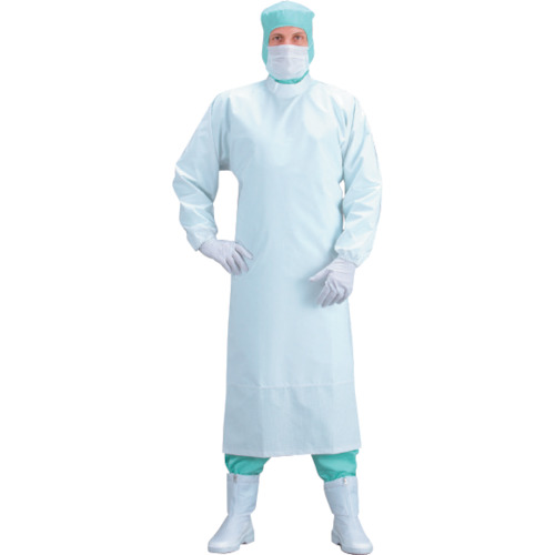 MAX CLEAN 耐薬品性カッポウ衣 Mサイズ MCC 研究用品 クリーンルーム関連用品 保護カバー N207FY/A(代引不可)【送料無料】
