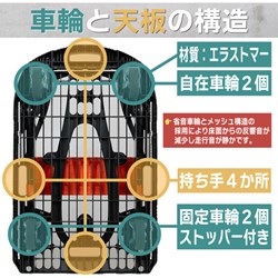 TRUSCO 樹脂台車 カルティオ(新型) 780X490 折畳 ブルー 樹脂ストッパー付 トラスコ中山 搬送機器 運搬台車 樹脂製運搬車 MPK-780-B-JS(代引不可)【送料無料】_3
