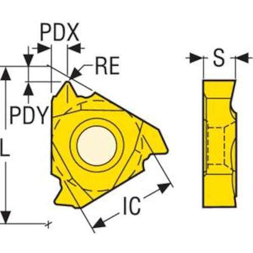【2個セット】セコ 外径 旋削 ユニファイネジ(UN) ねじ切り用インサート(ER) CP500 16ER16UN 切削工具 旋削・フライス加工工具 刃先交換式工具(代引不可)【送料無料】_1
