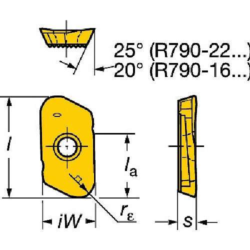 【10個セット】SANDVIK コロミル790 フライス加工用チップ(350) H13A R790220531PHNM 切削工具 旋削・フライス加工工具 刃先交換式工具(代引不可)【送料無料】_1